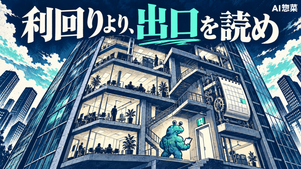 不動産投資の利回りより出口と換金条件を確認するAI惣菜