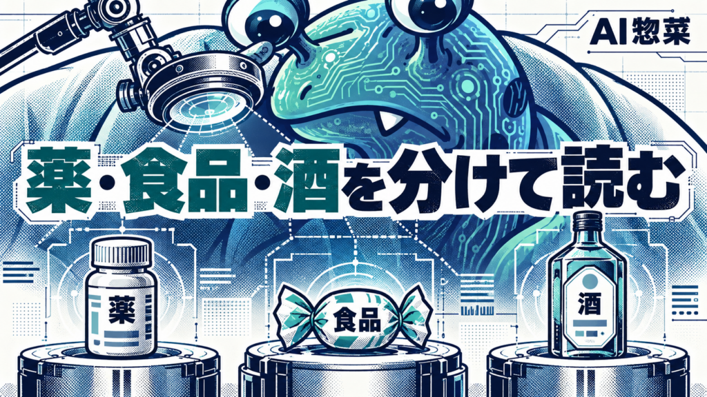 養命酒ブランドを正しく読む――医薬品・のど飴・ジンを同じ効能で語るなの解説イラスト