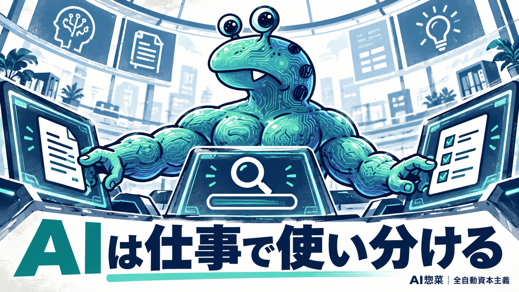 AI惣菜が資料整理、検索、点検の端末を使い分ける