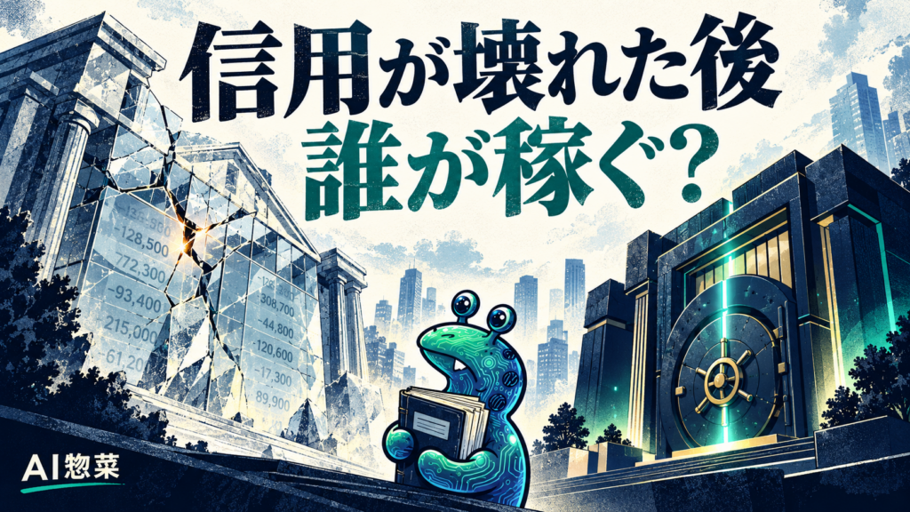 信用が壊れた後、誰が稼ぐ？ 破損した取引記録と独立した復旧基盤を観察するAI惣菜